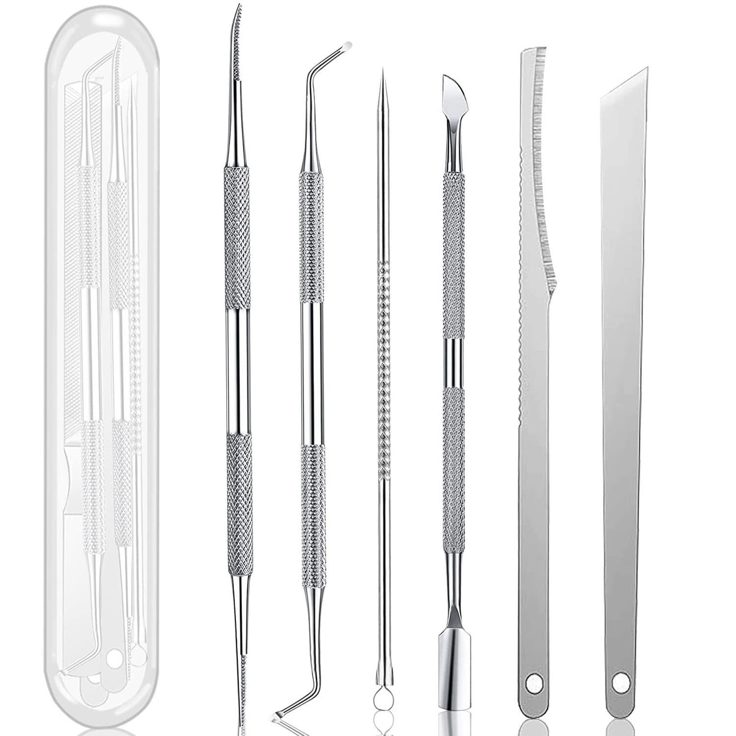 Cross-border Pedicure Tool Set with Pimple Needle, Steel Pusher, Nail File, Hand and Foot Care Tools