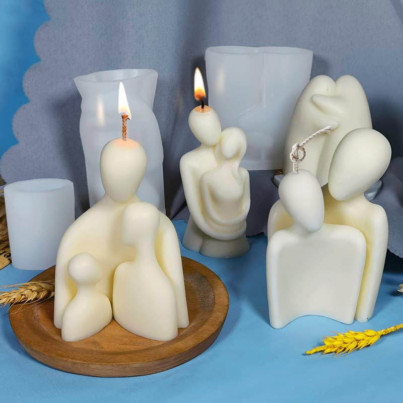 Wenxin Portrait Aromatherapy Candle Silicone Mold DIY Handmade Soap Scented Stone Plaster Candle Holder Mold