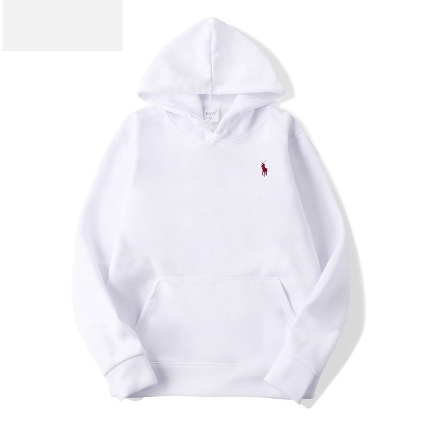 Trendy Brand Embroidered Pony Hoodie Unisex Loose Casual Pullover Sweatshirt for Spring and Fall Couple Matching