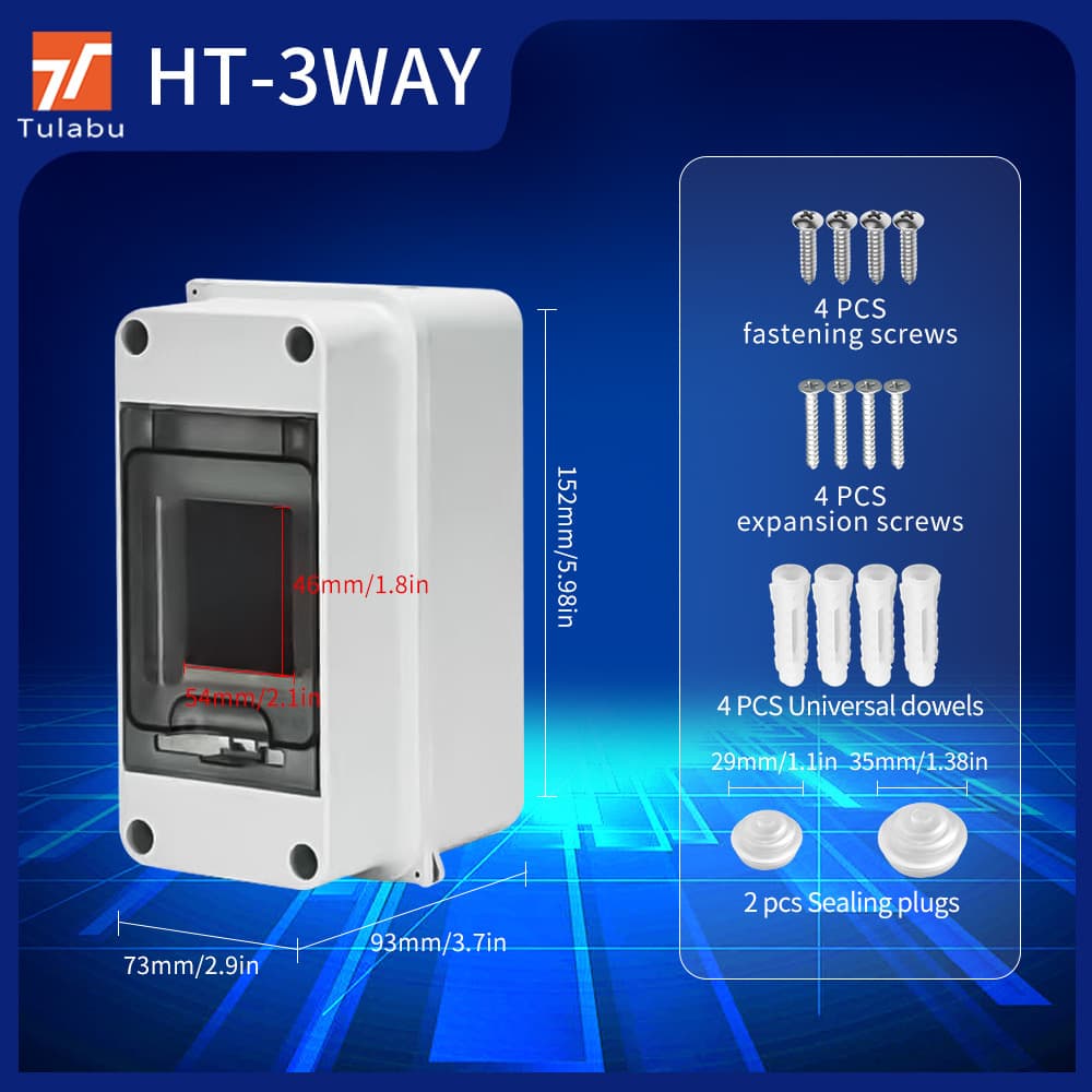 Outdoor Plastic Circuit Breaker Box Waterproof HT Series IP65 ABS Circuit Breaker Enclosure Meter Box Distribution Box