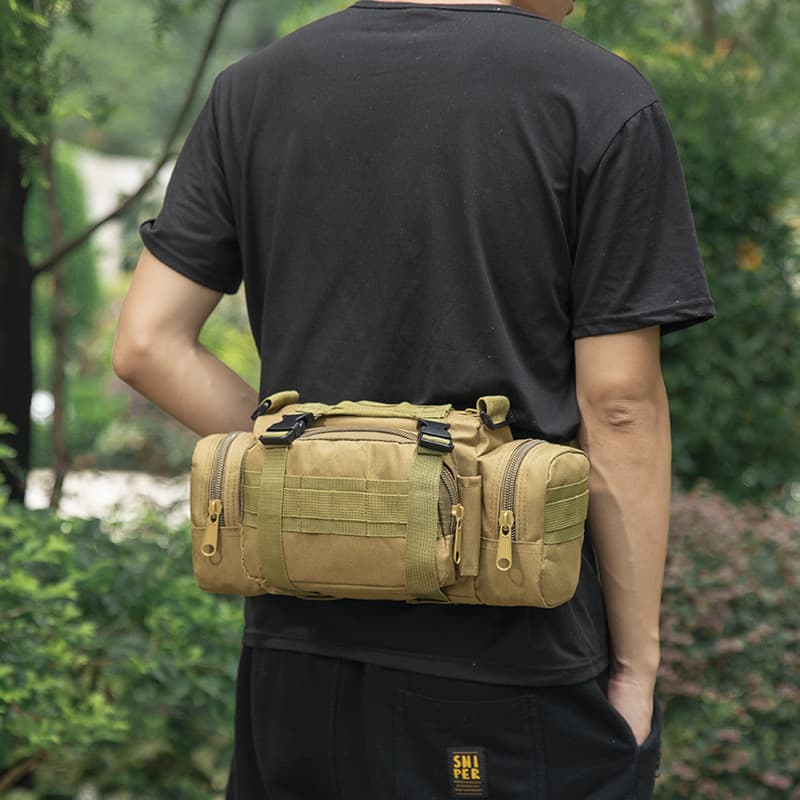 Sporty Crossbody Bag / Sling Bag Made of Durable Water-Resistant PU Leather with Multi-Pockets for Easy Organization