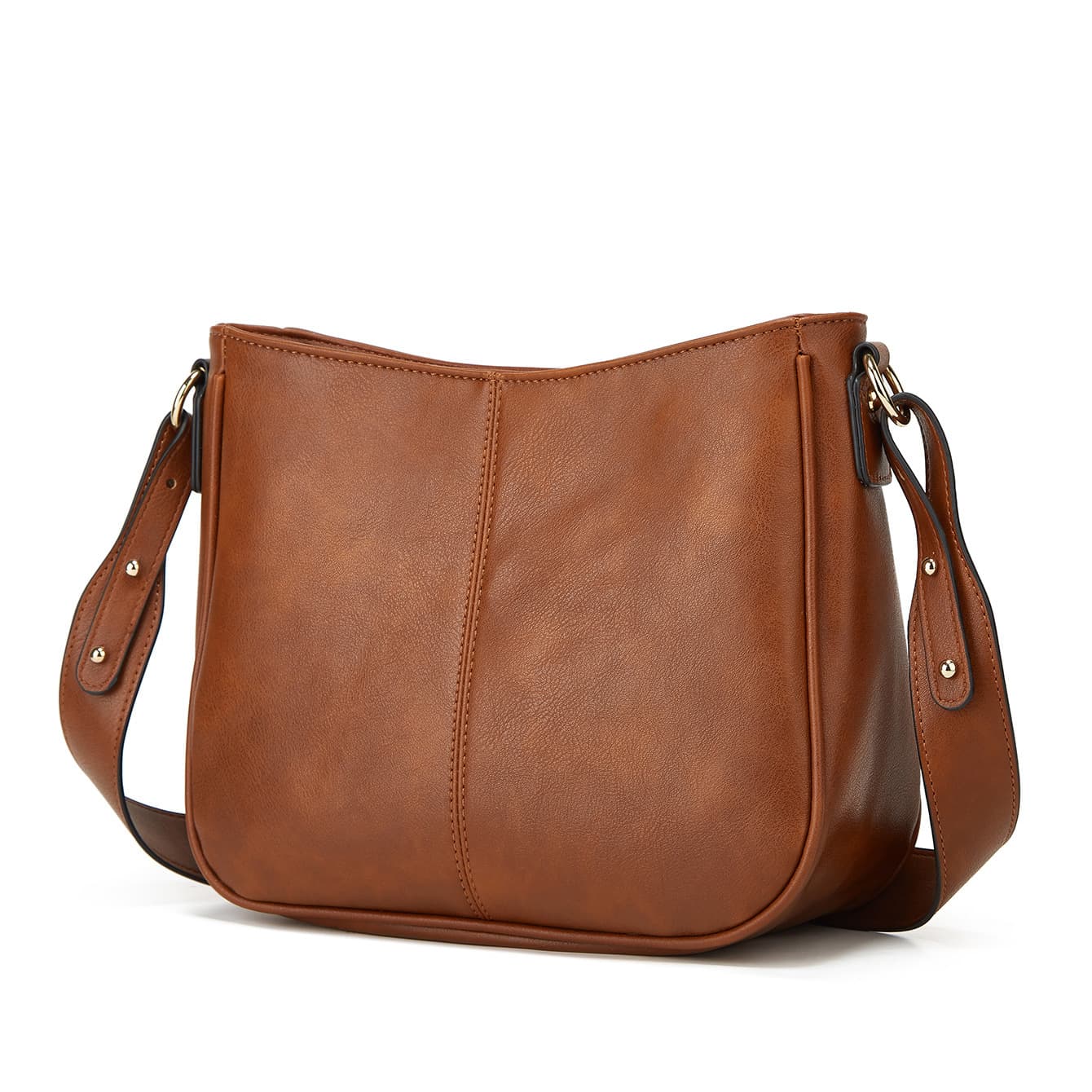 Fashionable Minimalist Women's Crossbody Bag Underarm Bucket Bag Trendy Single Shoulder Bag Soft PU Leather Zipper Closure