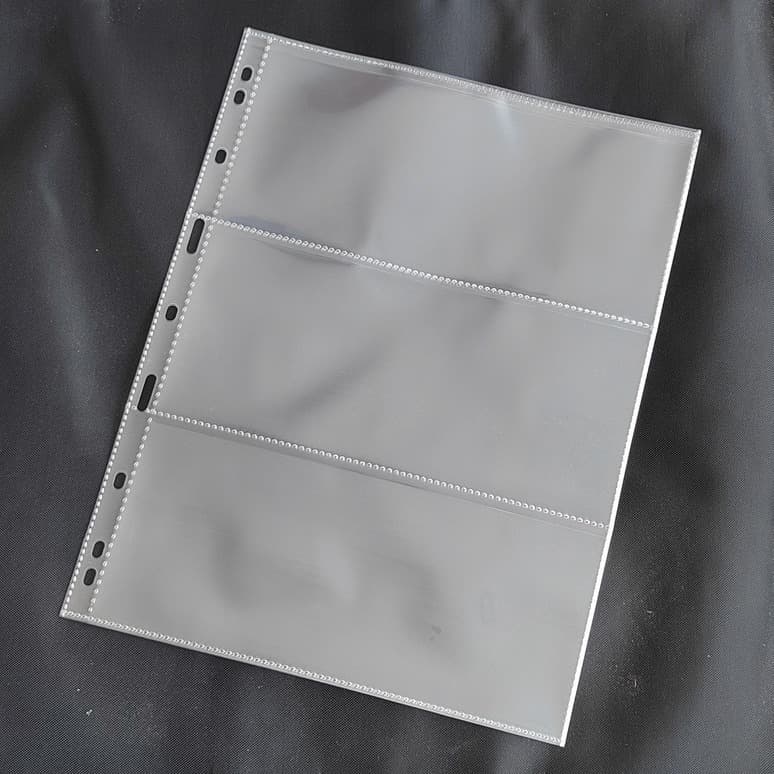 Factory direct supply, universal 9-hole banknote album loose-leaf, 280*215mm, nine-hole neutral export style