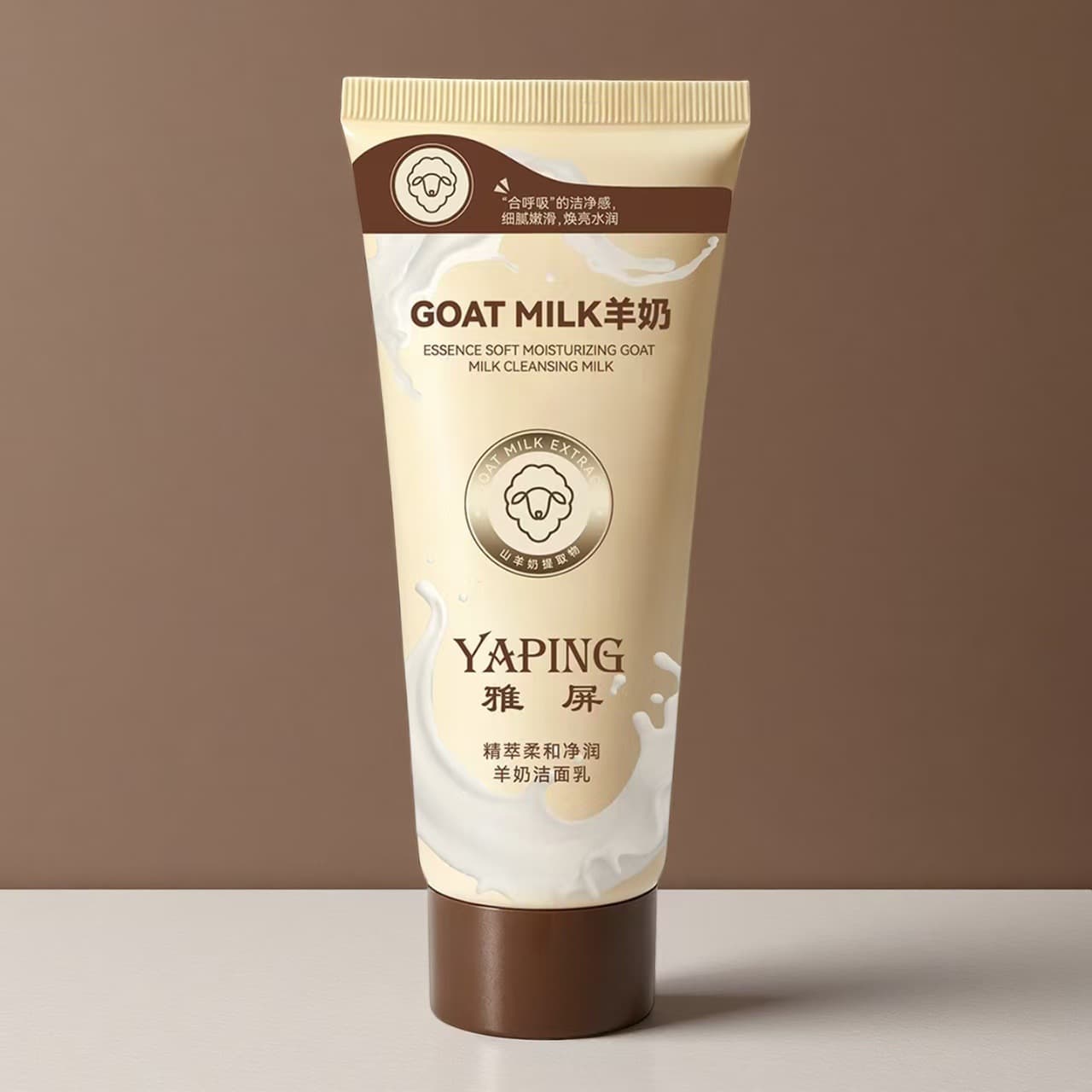 Extract soft and purifying goat milk cleanser, hydrating and refreshing cleansing milk, soft and skin-friendly, moisturizing and cleansing cleanser