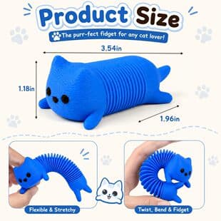 Cross-Border 3D Printed Springy Cat Fidget Toy