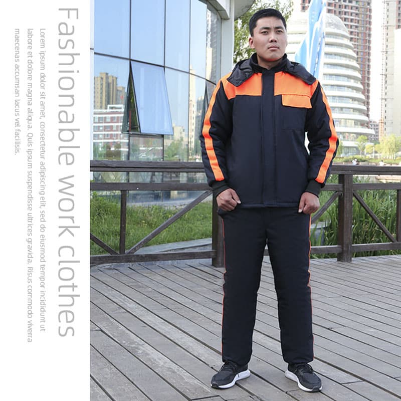 Two-Piece Thickened Waterproof Cold Chain Work Suit, Cold Storage Anti-Freeze Garment, Freezer Frost Protection Wear, Labor Protection Full-Body Coverall