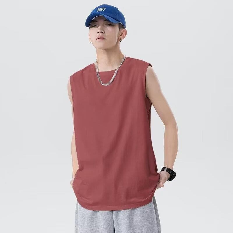 Factory Wholesale Sleeveless Vest Men's Summer Trendy Fitness Sports Tank Top Base Layer Men's Clothing Short Sleeve T-Shirt