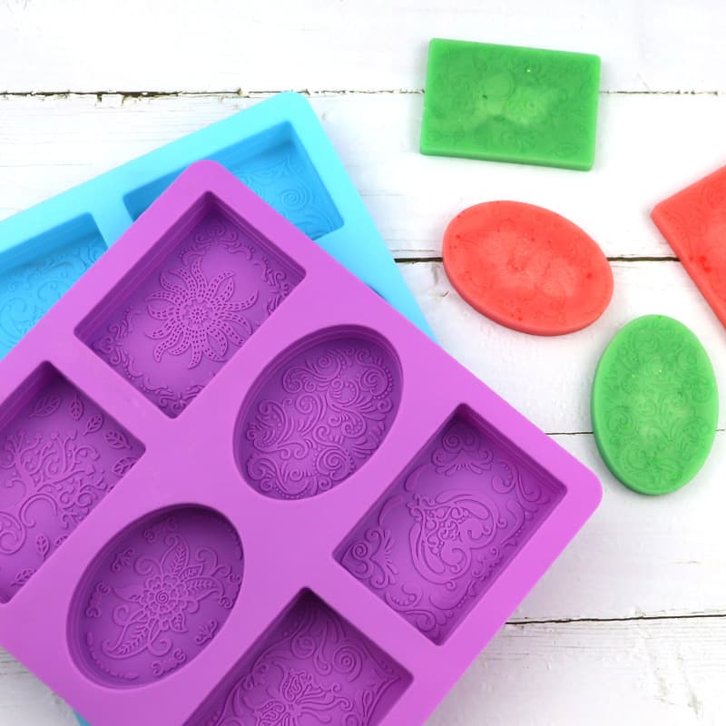 Xingka 6-Link Lace Pattern Silicone Cake Mold, Aromatherapy Soap Mold, Baking Mold, Handmade DIY Soap Mold