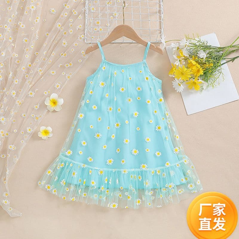 Summer Pajamas Sling Nightgown Homewear Girls' Thin Skirt Children's Dress Sweet Girls' Fashionable