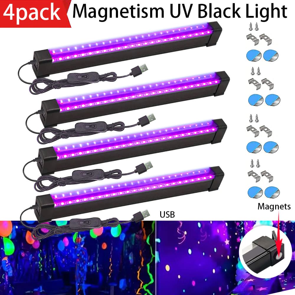 Cross-border LED UV purple light tube for indoor decoration, ambient lighting, and shadowless adhesive curing fixtures