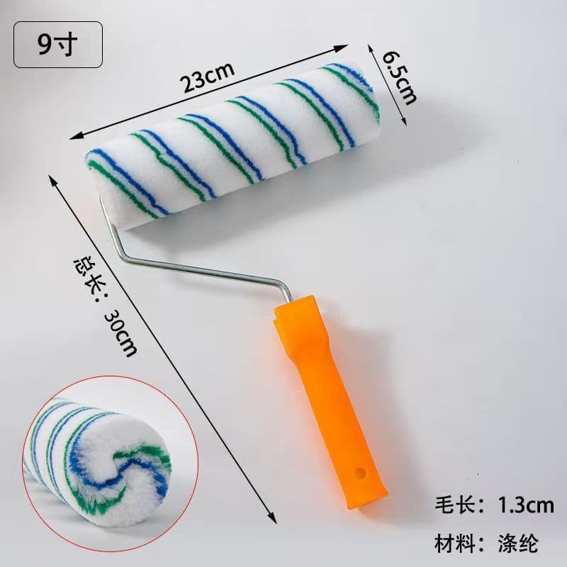 Cross-border wholesale of 9-inch medium-pile and 4-inch, 6-inch, 8-inch long-pile hot-melt rollers for wall latex paint, with non-shedding bristles.