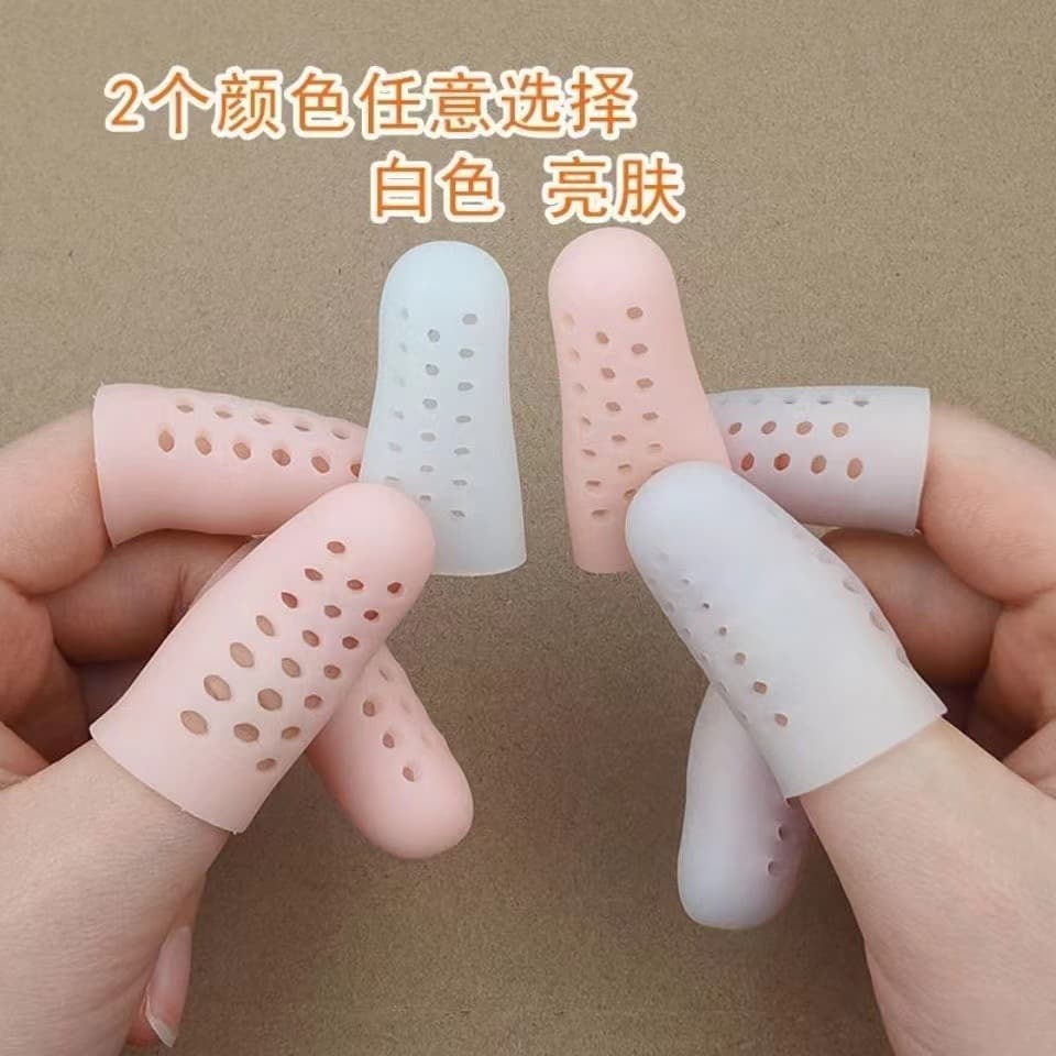 Breathable finger cots, protective silicone, injury-proof, anti-wear, anti-slip gloves for work, anti-wear, writing, pain-proof, and cocoon-proof