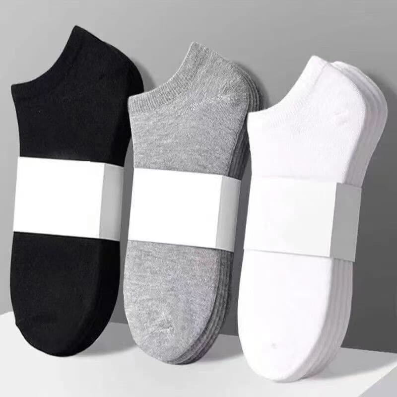 Men's Summer Solid Color Black White Gray Boat Socks Unisex Low-Cut Breathable Short Socks Low-Top Socks Wholesale Casual