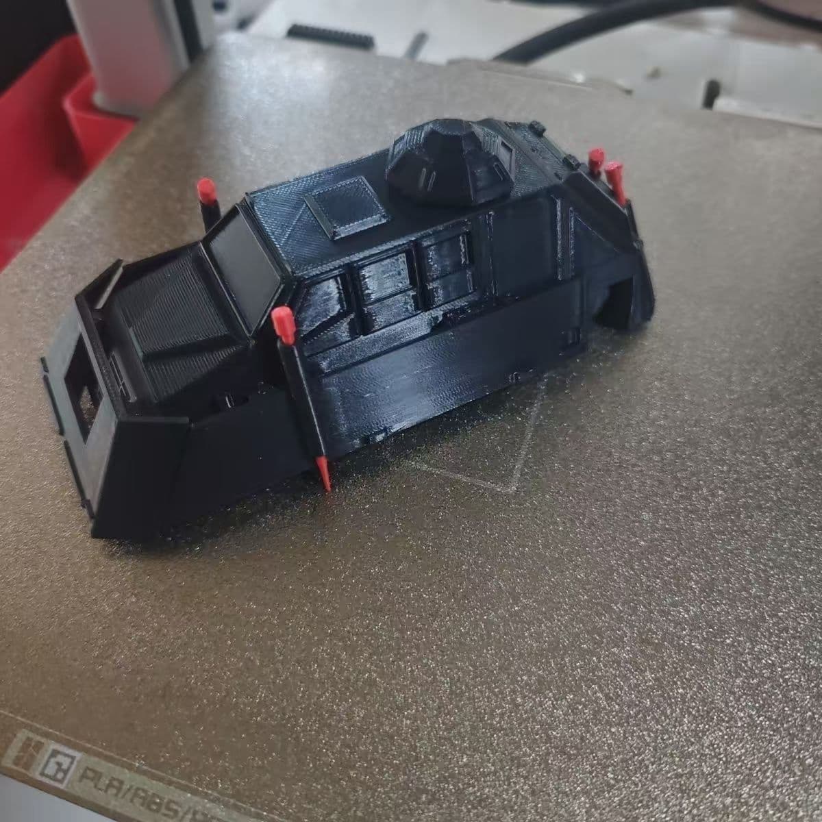 3D Printed Tornado Intercept Vehicle TIV2 Simulation Model with Deployable Anchors, Storm Chasing Special Vehicle Desktop Ornament