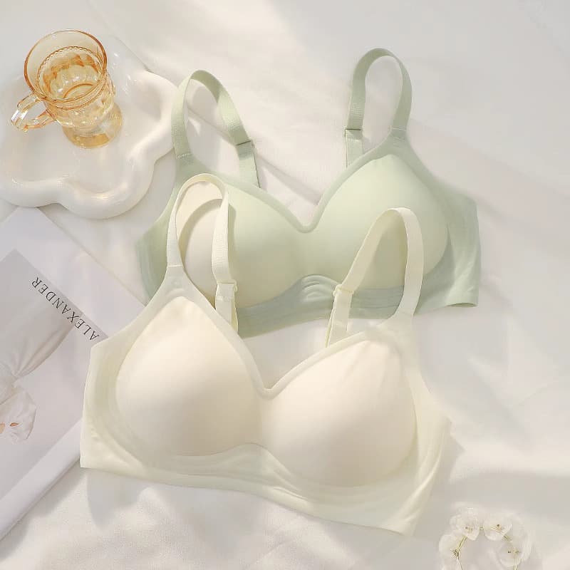 Shu Yi Nei Ge Sweetheart Little Cheese seamless lingerie for women with small bust, gathering, beautiful back, side-boob control, comfortable thin bra