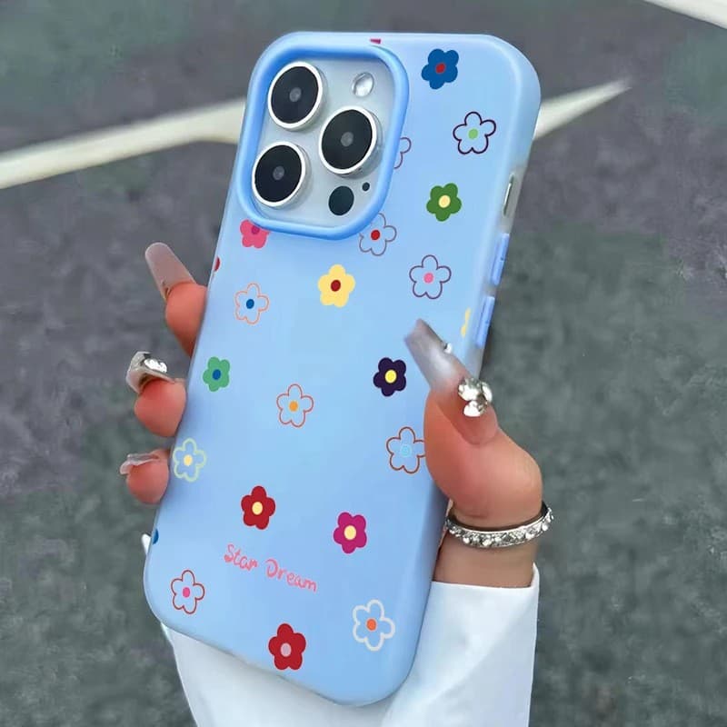 Suitable for Samsung S25ULTRA mobile phone case S24 colorful flower 26 A56 jelly two-in-one A16 girl