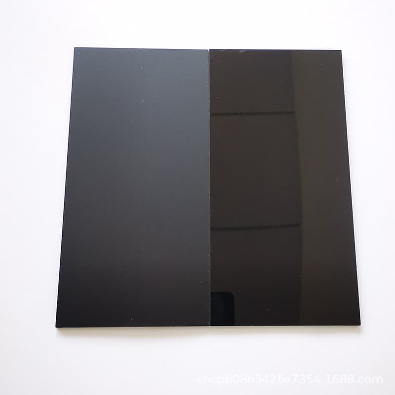 Black mirror acrylic plate, black frosted plexiglass reflection plate, Henan Zhengzhou OEM processing, polishing and drilling