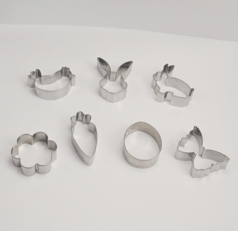 Easter Stainless Steel Cookie Cutter 7-Piece Set Chick Bunny Egg Butterfly Cookie Mold Stainless Steel Biscuit Mold
