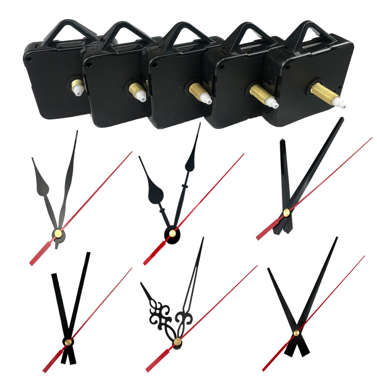 Processing and customization of clock movement, long shaft high torque movement, radio wave swing wall clock movement, various specifications of clock hands.