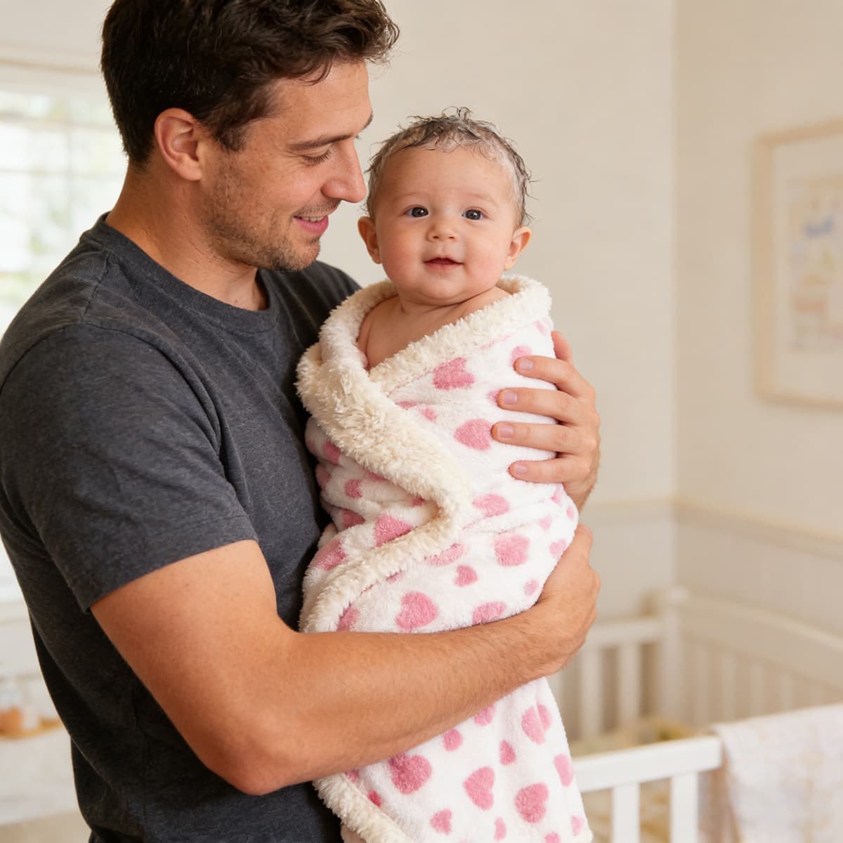Newborn Autumn/Winter Folded Edge Baby Blanket Double Layer Thickened Flannel Lamb Fleece Cover Blanket Stroller Blanket