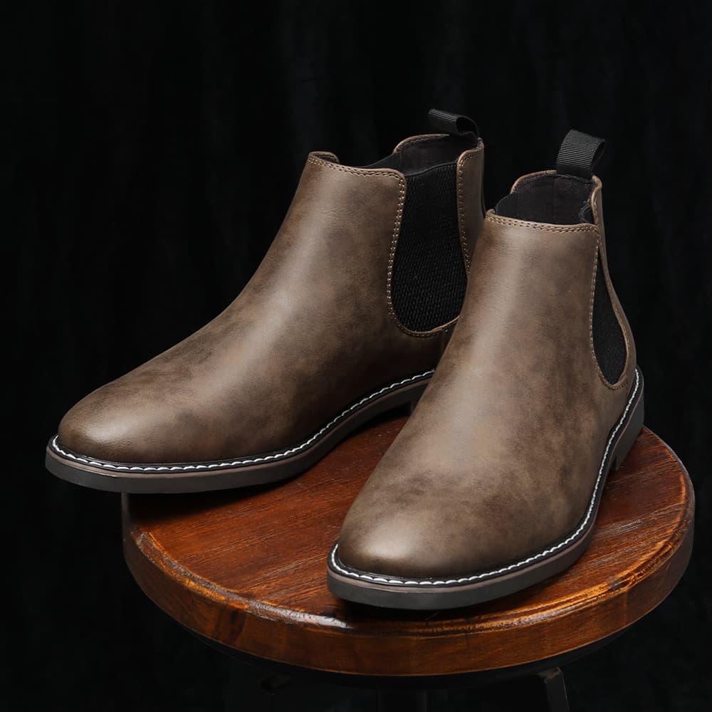 Chelsea boots, men's formal high-top shoes, British style casual single boots for men.