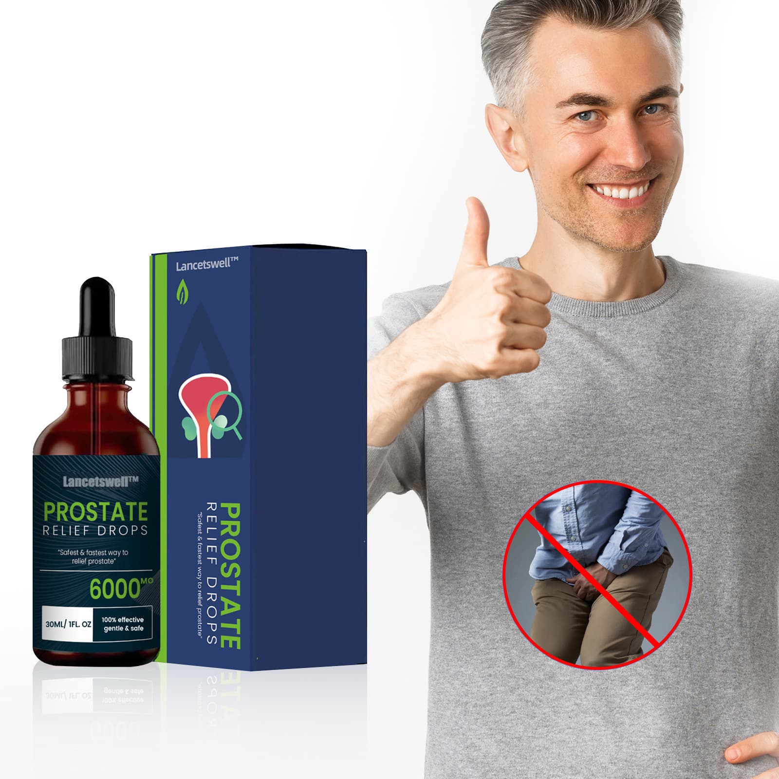 Lancetswell Cross-Border Care Drops Relieve Prostate Discomfort Strengthen Vitality Herbal Scent