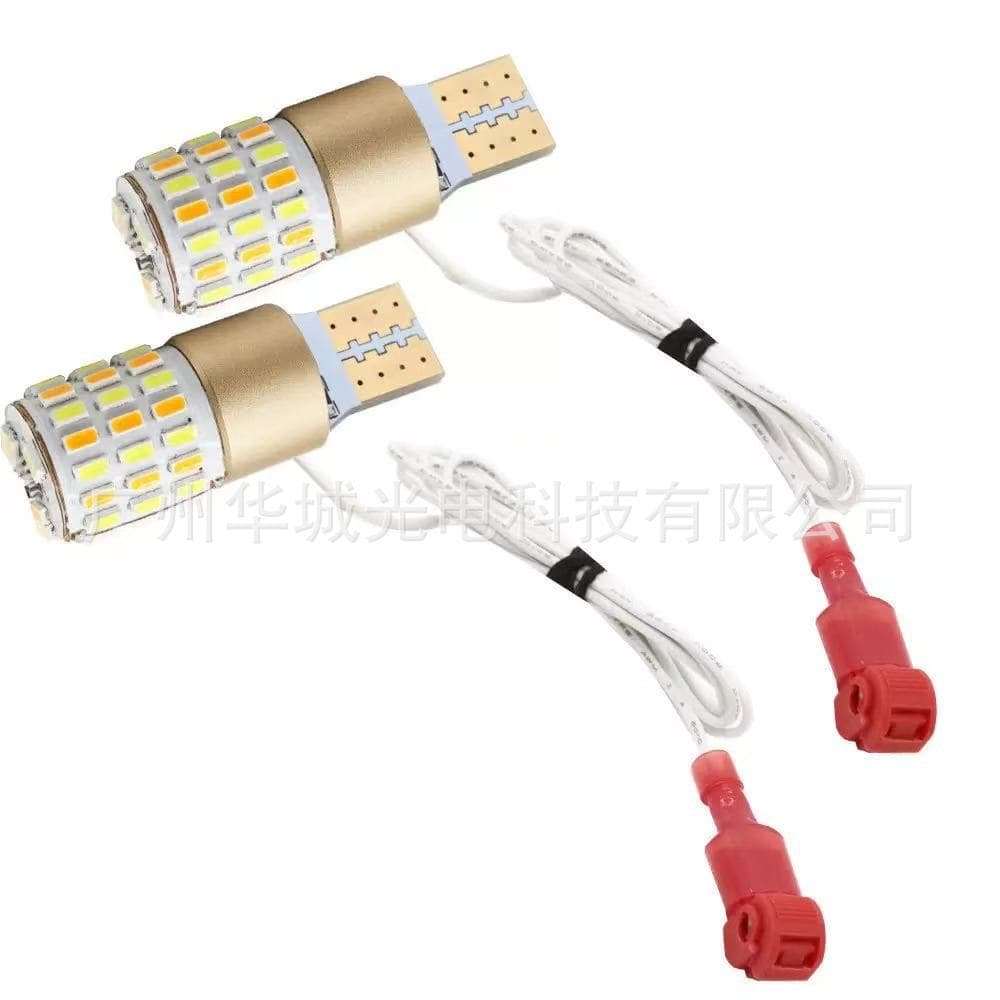 Motorcycle High-Brightness T10 Marker Light Dual-Color Turn Signal T15 3014 54SMD W5W Tail Bulb Running Light