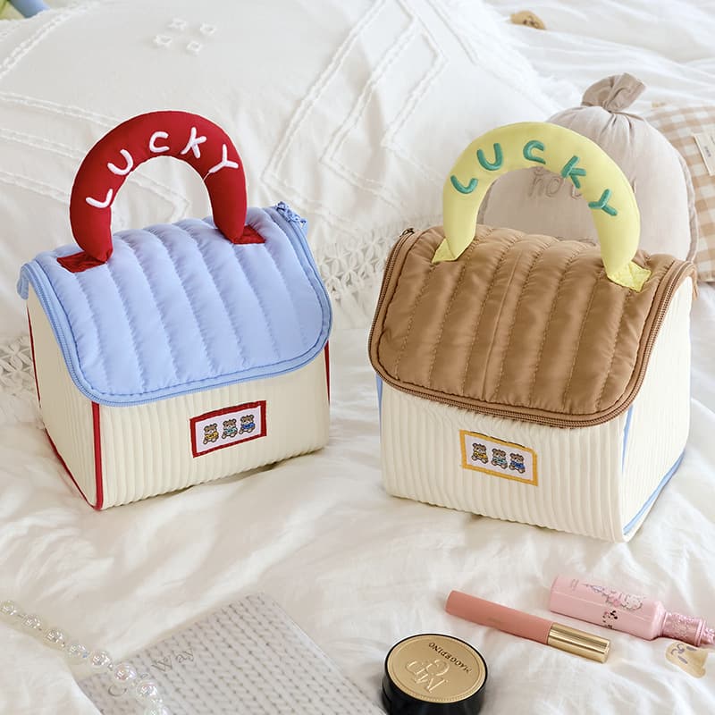House cosmetic bag storage bag house bag toiletry bag portable storage bag small house cosmetic bag souvenir