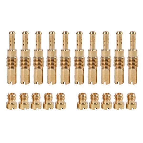 PWK PE CVK motorcycle carburetor parts: brass components, main nozzle, pilot jet, idle repair kit