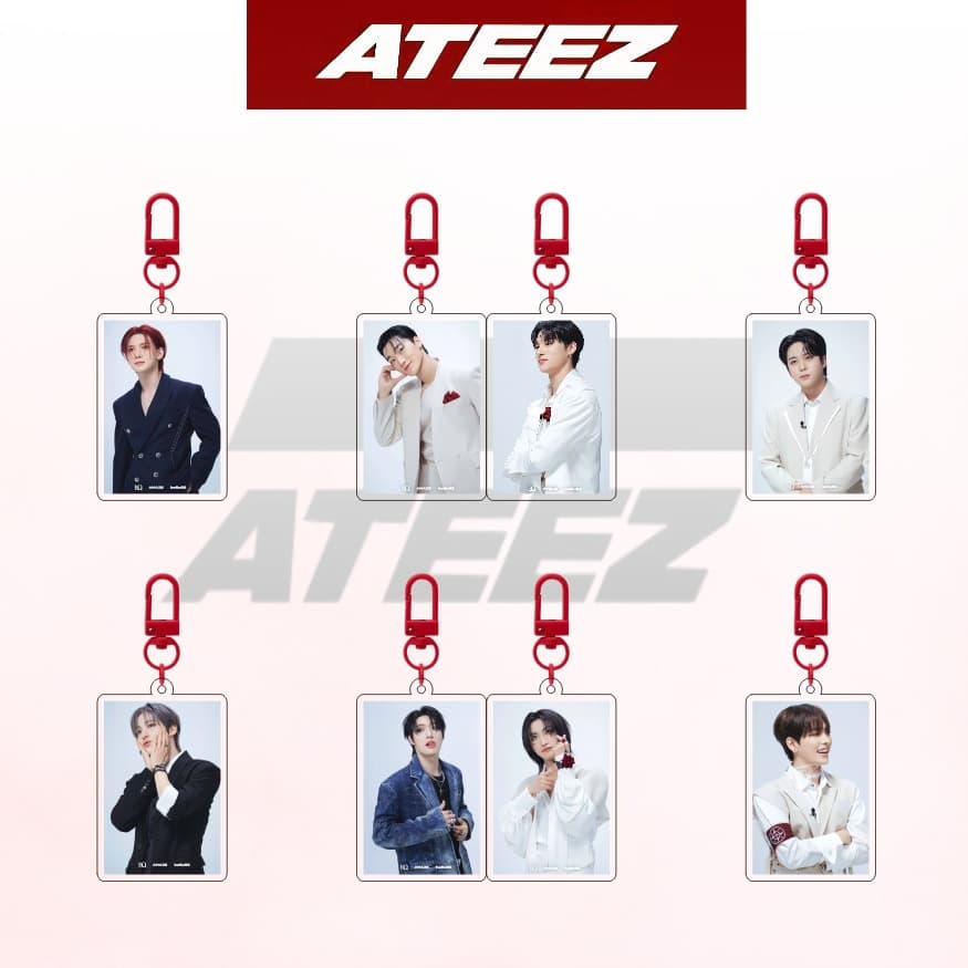ATEEZ 2026 Single Button Acrylic Keychain BTS V Kim Taehyung Merchandise