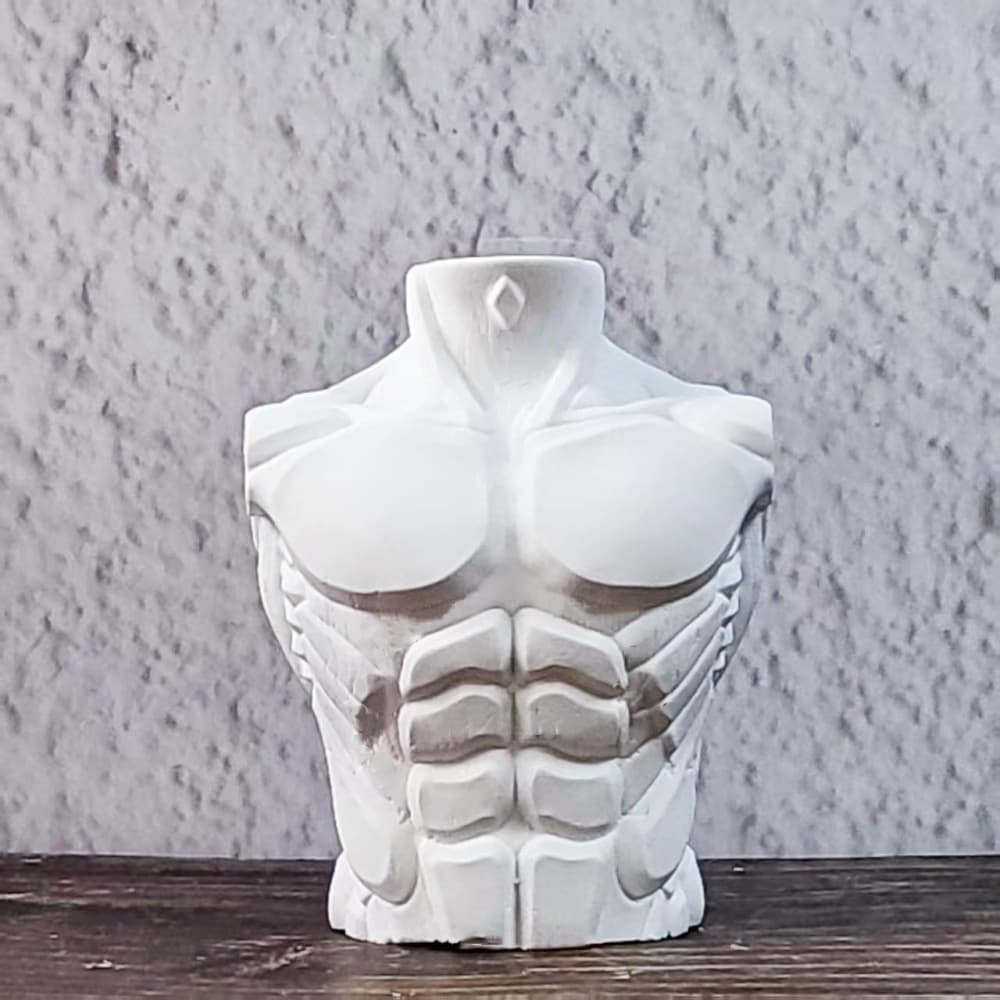 Muscle torso ornaments mold ornaments candle plaster DIY plaster ornaments candlestick silicone mold W0996