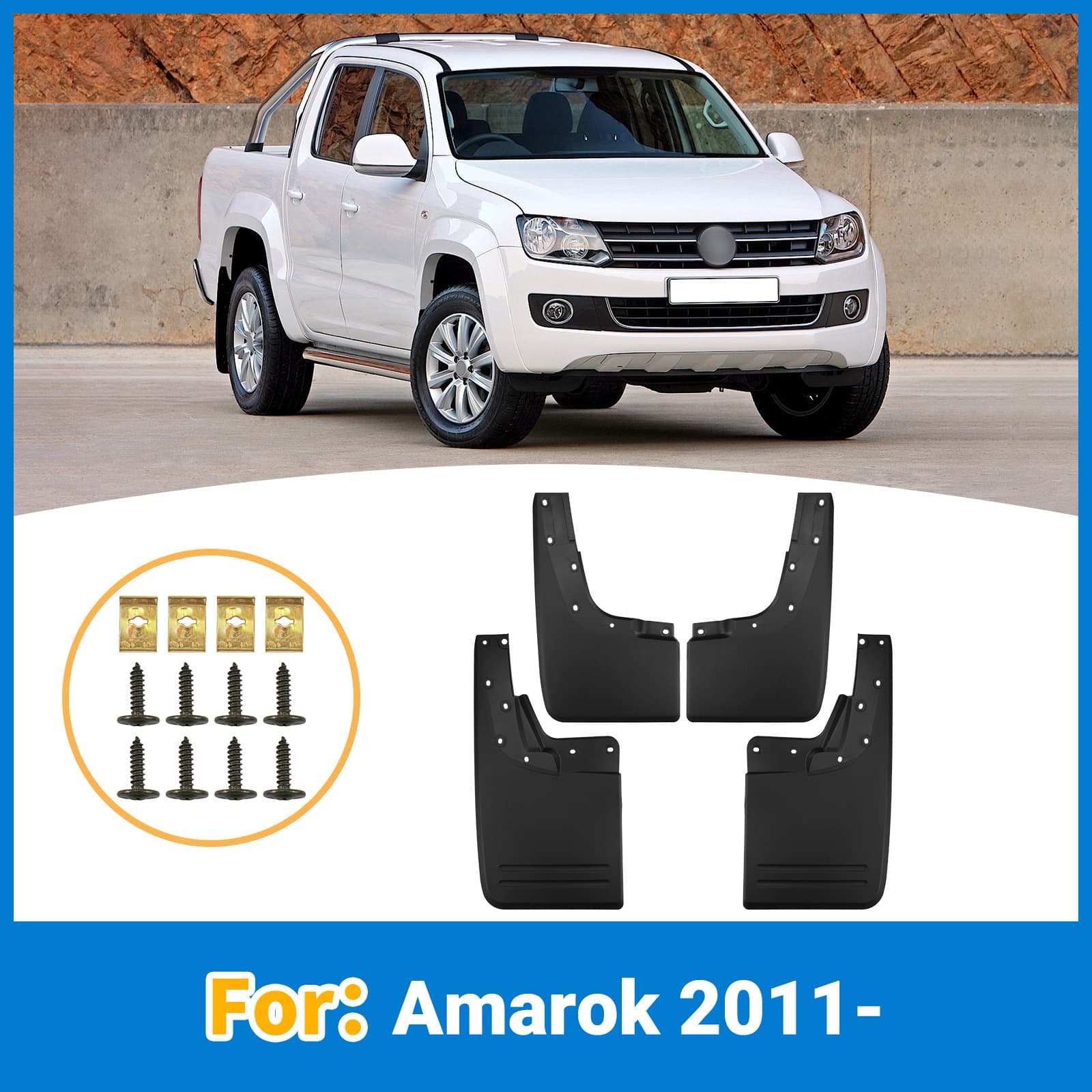 For Volkswagen Amarok 2011-2026 Car Tire Mud Flaps Fender Trim Accessories
