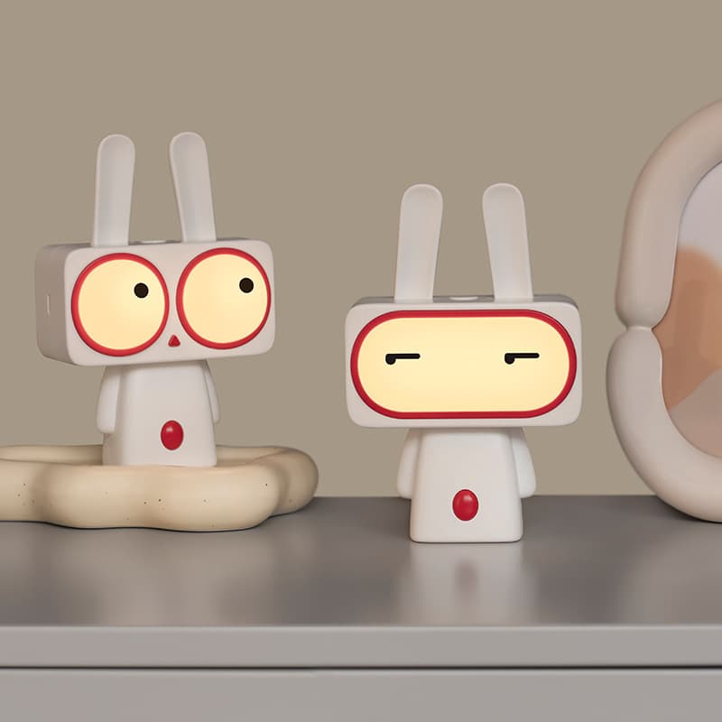 Bobi Bunny Night Light Cute Cartoon Rabbit Night Light Rechargeable Night Light Big Eye Rabbit