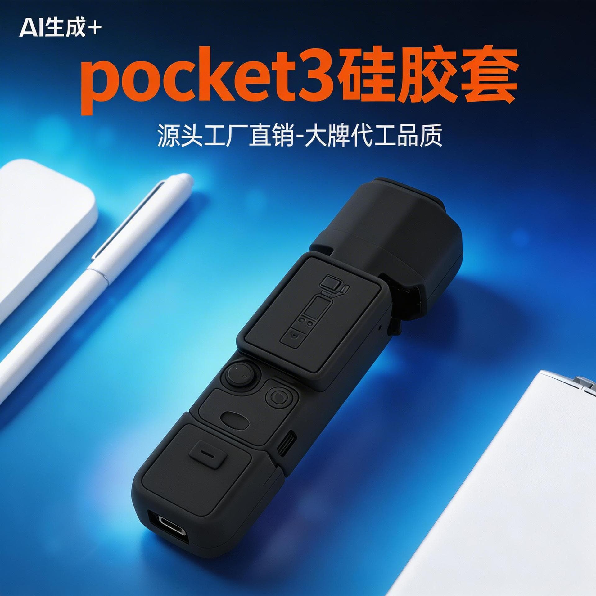 Silicone Protective Case for DJI Pocket 3/4, Osmo Pocket Camera Shockproof Silicone Cover