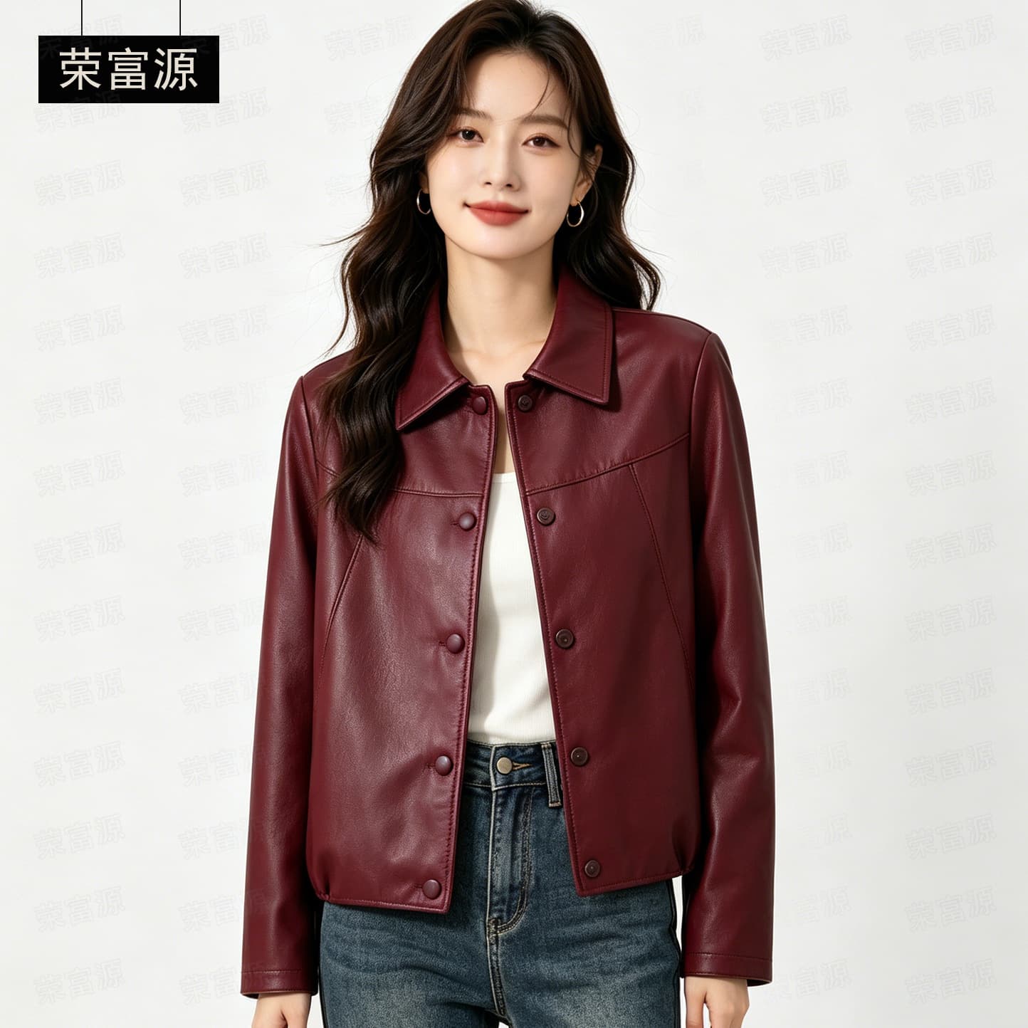 Luxury Leather Jacket for Women 2026 Spring/Fall New Style Korean Lapel Loose Trendy Versatile Fashion Biker Jacket