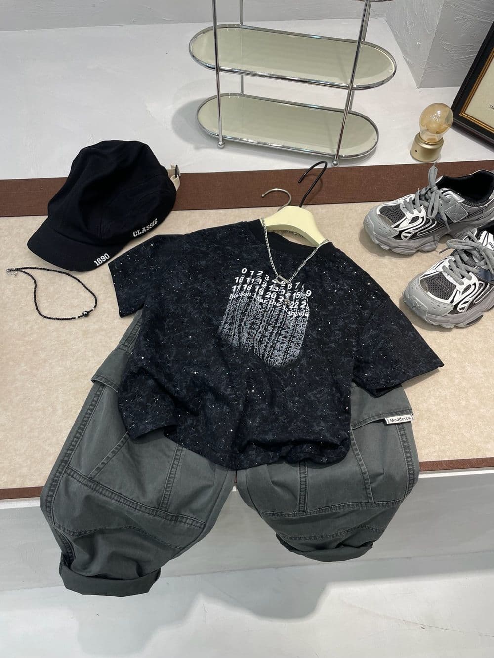 Summer children's new Korean style handsome boy's shiny cotton short-sleeved loose t-shirt Korean style top for children and middle-aged children