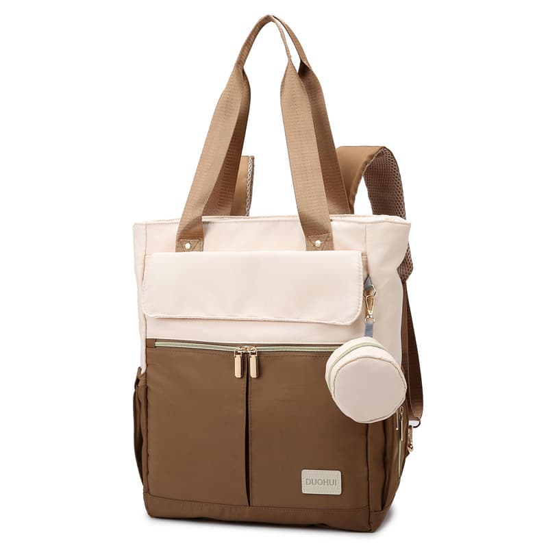 Baby Outdoor Diaper Bag Multi-Color Mom Bag Pacifier Pouch Insulated Bottle Holder Business Laptop-Compatible Mommy Bag