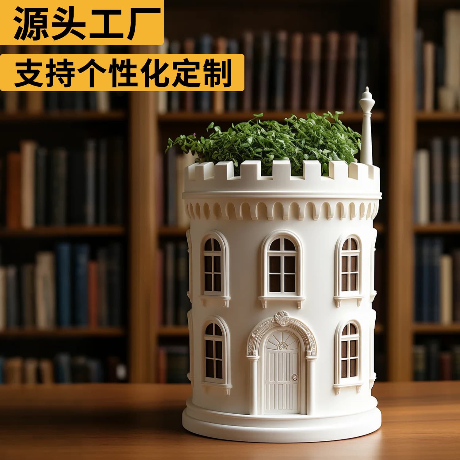 Lexin Aromatherapy Candle Gypsum Castle Planter Container Creative Decoration Ins Style Hand-painted DIY Source