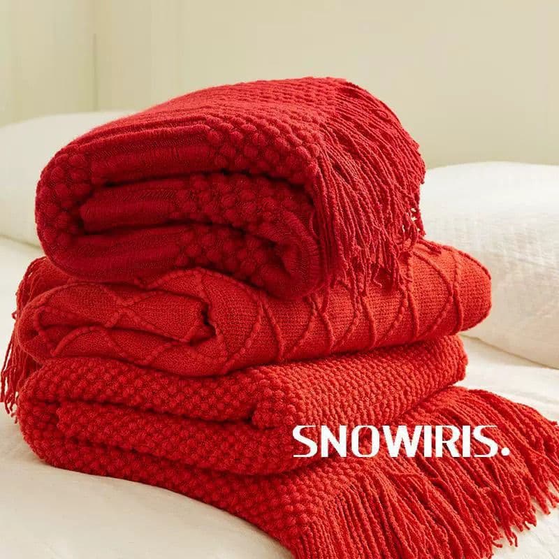 Red Blanket Red Throw Blanket Wedding Sofa Blanket Bed Throw Bed Runner Bed Flag Dowry Blanket Shawl Thread Blanket