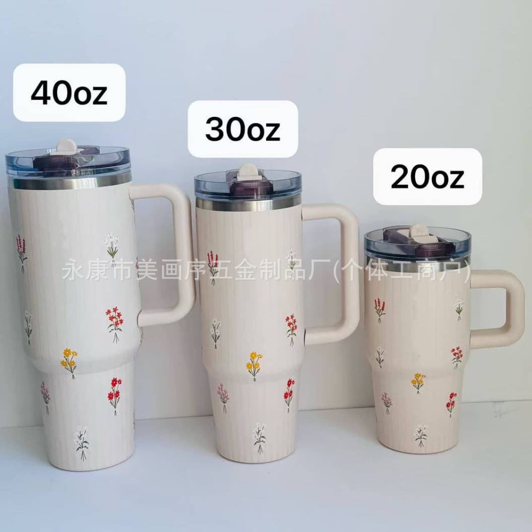 Cross-Border Exclusive Supply of In-Stock Stanley 40oz Thermos Cup, Spring Limited Edition Large Capacity Ice Cup