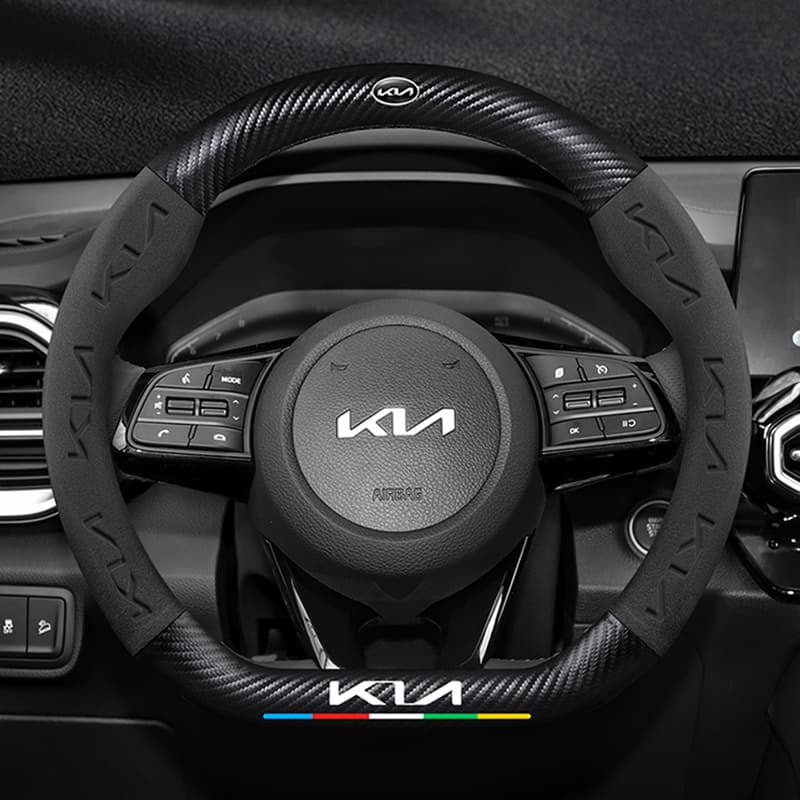 Suitable for KIA K3, Sportage, K2, Forte, K5, Cerato, K4, Huanchi, K5 K5, KX3 steering wheel cover suede