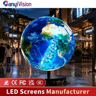 LED Irregular Shape Display Outdoor Full Color Flexible Screen for Shopping Malls, Exhibition Halls, Bars, Venues LED Spherical Screen
