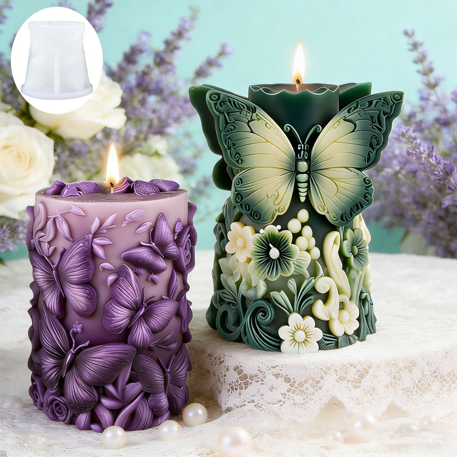 Sanxin Butterfly Dream Streamer Aromatherapy Candle Silicone Mold DIY Butterfly Candle Creative Ornament 3D Three-dimensional Abrasive Tool