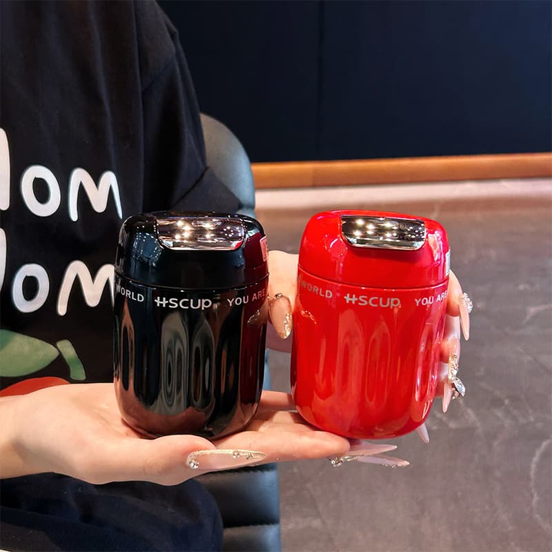 Minimalist Solid Color 316 Stainless Steel Insulated Cup, Cute Mini Multifunctional Portable Outdoor Direct Drinking Coffee Cup Water Bottle