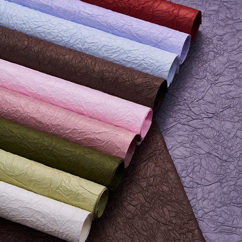 Stone grain paper wrinkled paper flower packaging materials handmade stone grain textured leather paper flower package flower paper flower shop materials