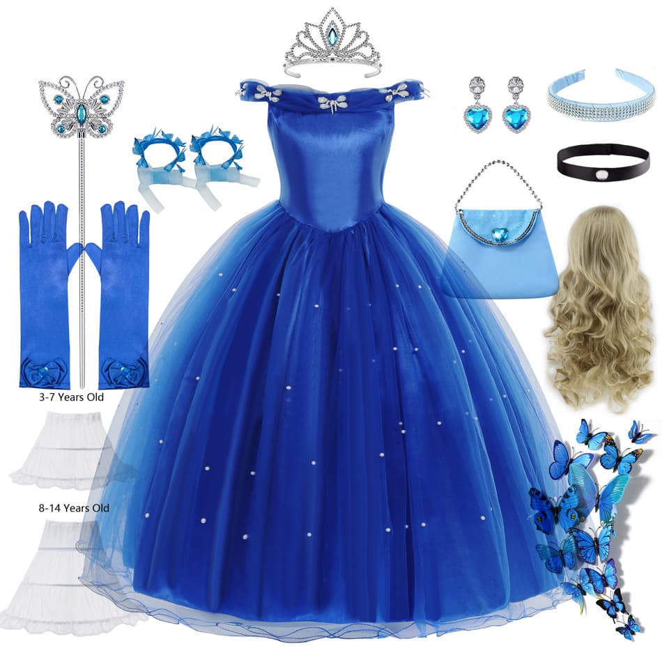 Princess Dress for Girls Pearl Tulle Tutu Dress Kids Lace Dresses 2026 New Princess Gown