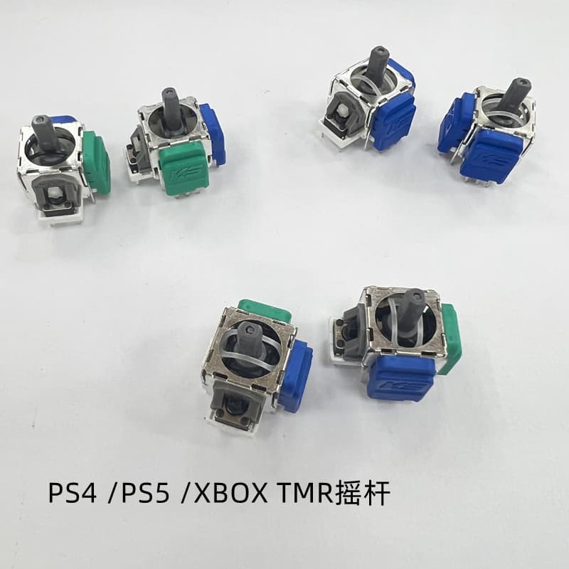 Controlled Silver PS4 TMR Hall Effect Joystick, PS5 TMR Magnetic Reluctance Joystick, XBOX/NS PR0 Electromagnetic Joystick