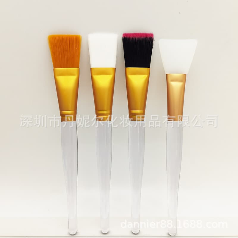 Silicone Facial Mask Brush for Basic Skin Care Cleaning Beauty Tool Short Handle Soft Bristles Single Piece in Stock Wholesale
