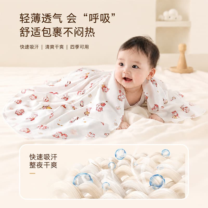 Newborn baby swaddling sheet, summer pure cotton A-type swaddling towel, thin swaddling blanket, newborn baby swaddle, quilt, bath towel wholesale