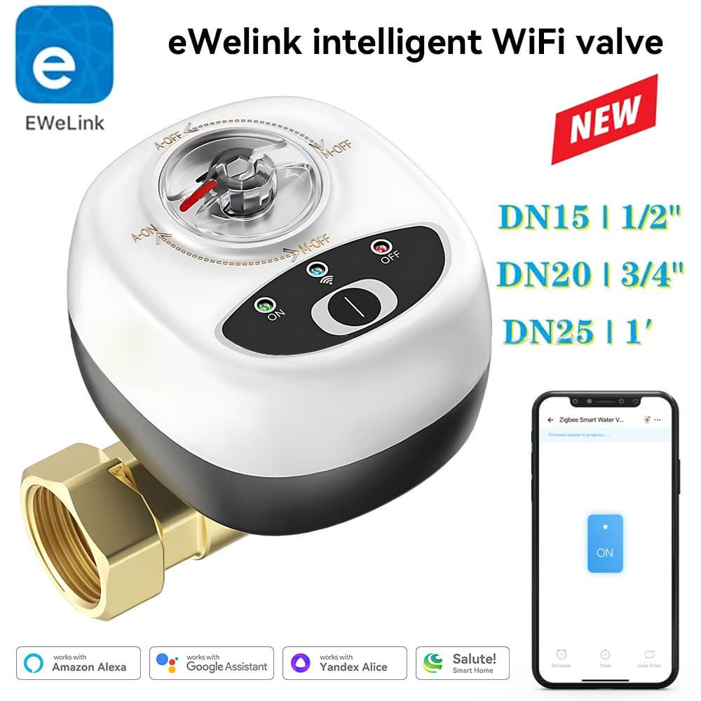 Smart Integrated Electric Water Valve Switch WiFi Zigbee Controller by EWeLink Easy Micro Alliance Origin Shenzhen